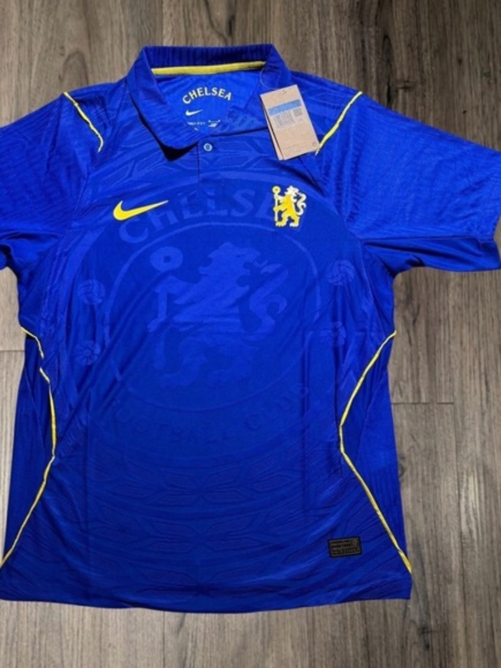 Nike Chelsea FC Home Jersey Size XL Blue Yellow Aero-Fit Soccer Shirt with Tag